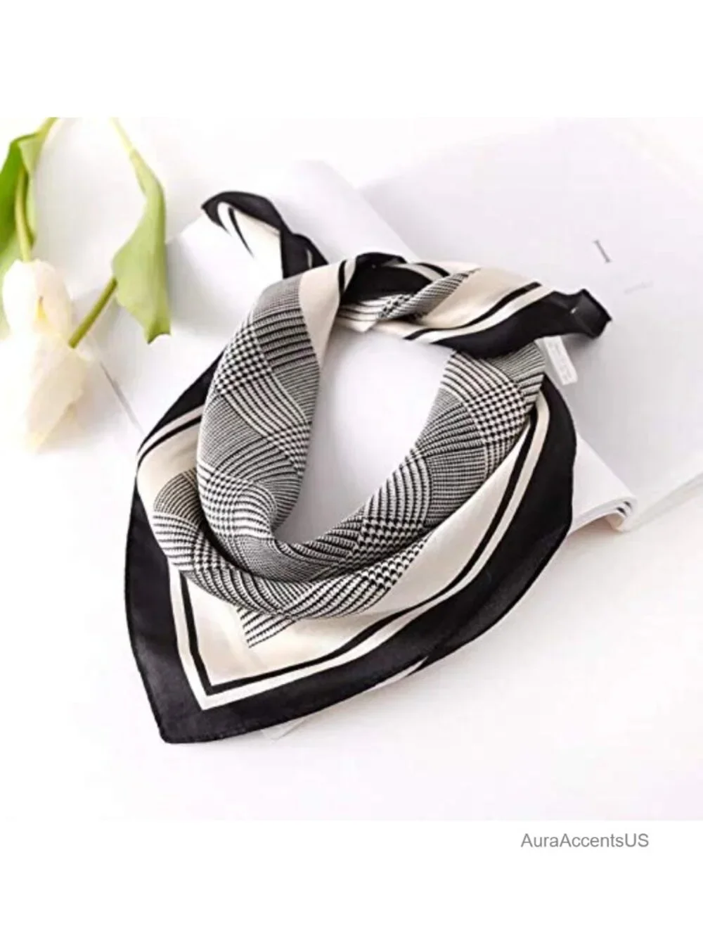 100% Mulberry Silk Square Neckerchief Scarf Gift Packed